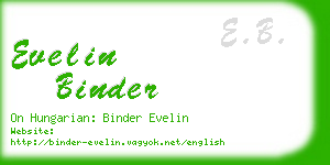 evelin binder business card